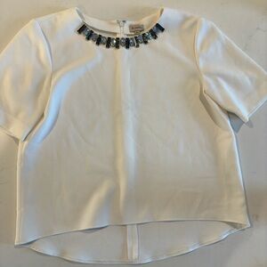 Cremieux Embellished Collar Blouse Size S